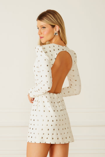 FABULOUS AGILITÀ - Vestido Curto Estrela Off White - Inverno 22